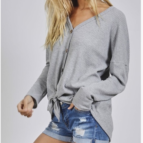 Black tie front top - Picture 3 of 3